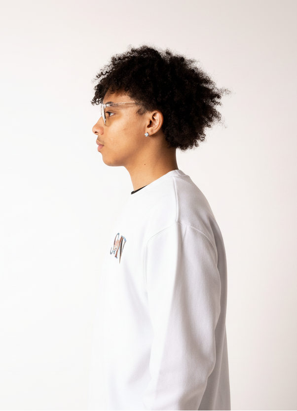 mens sweatshirt white