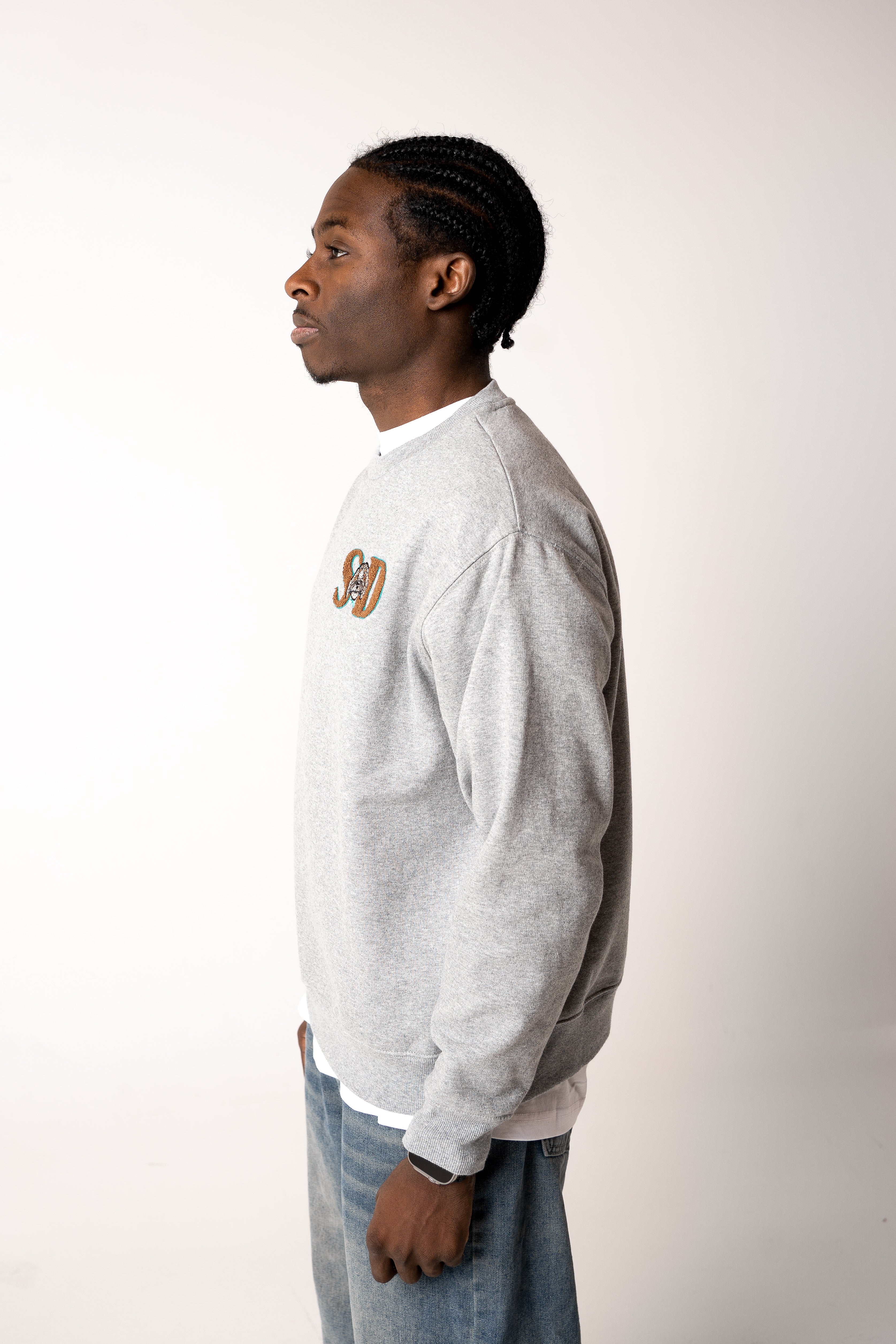 men sweater gray