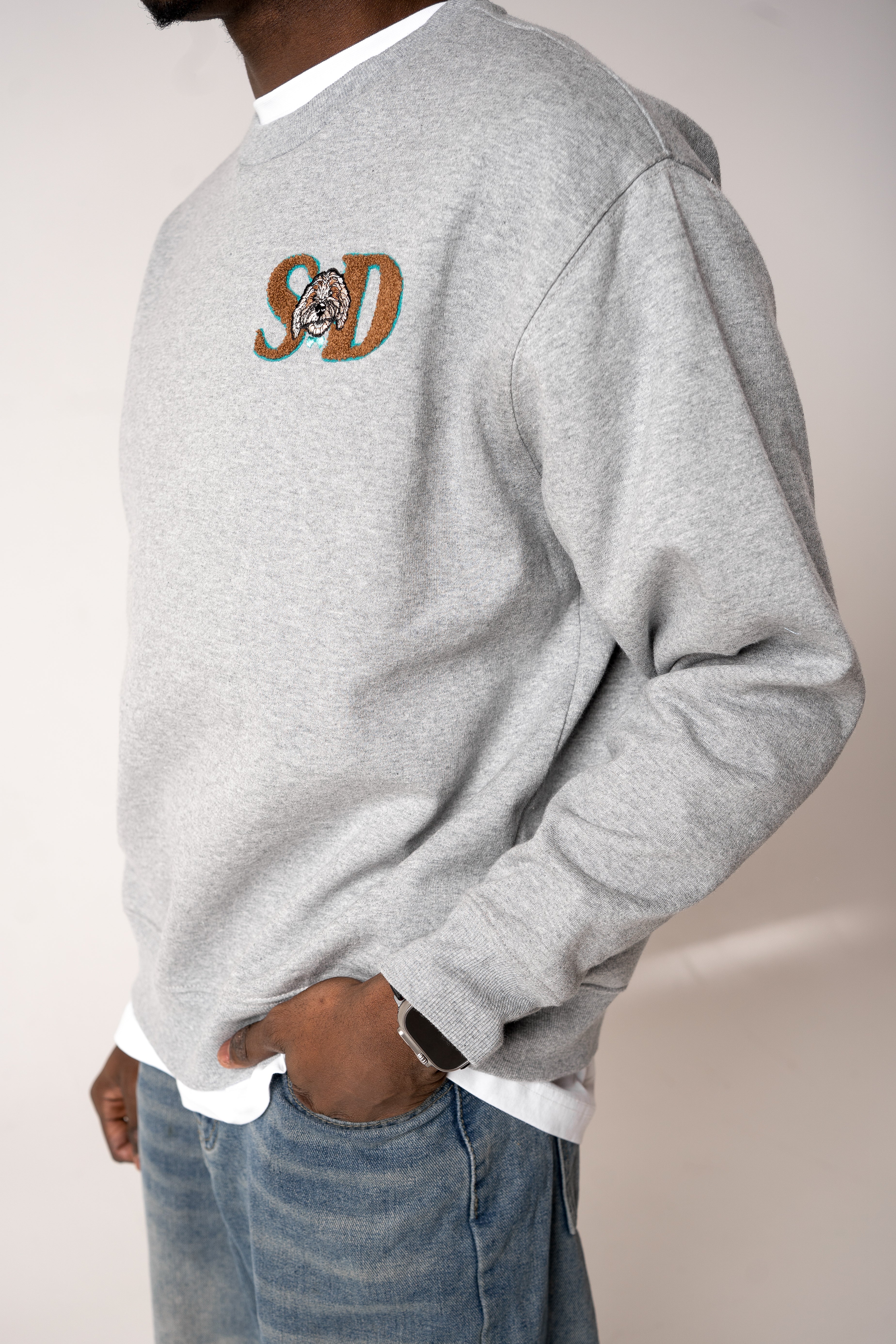 men sweater gray