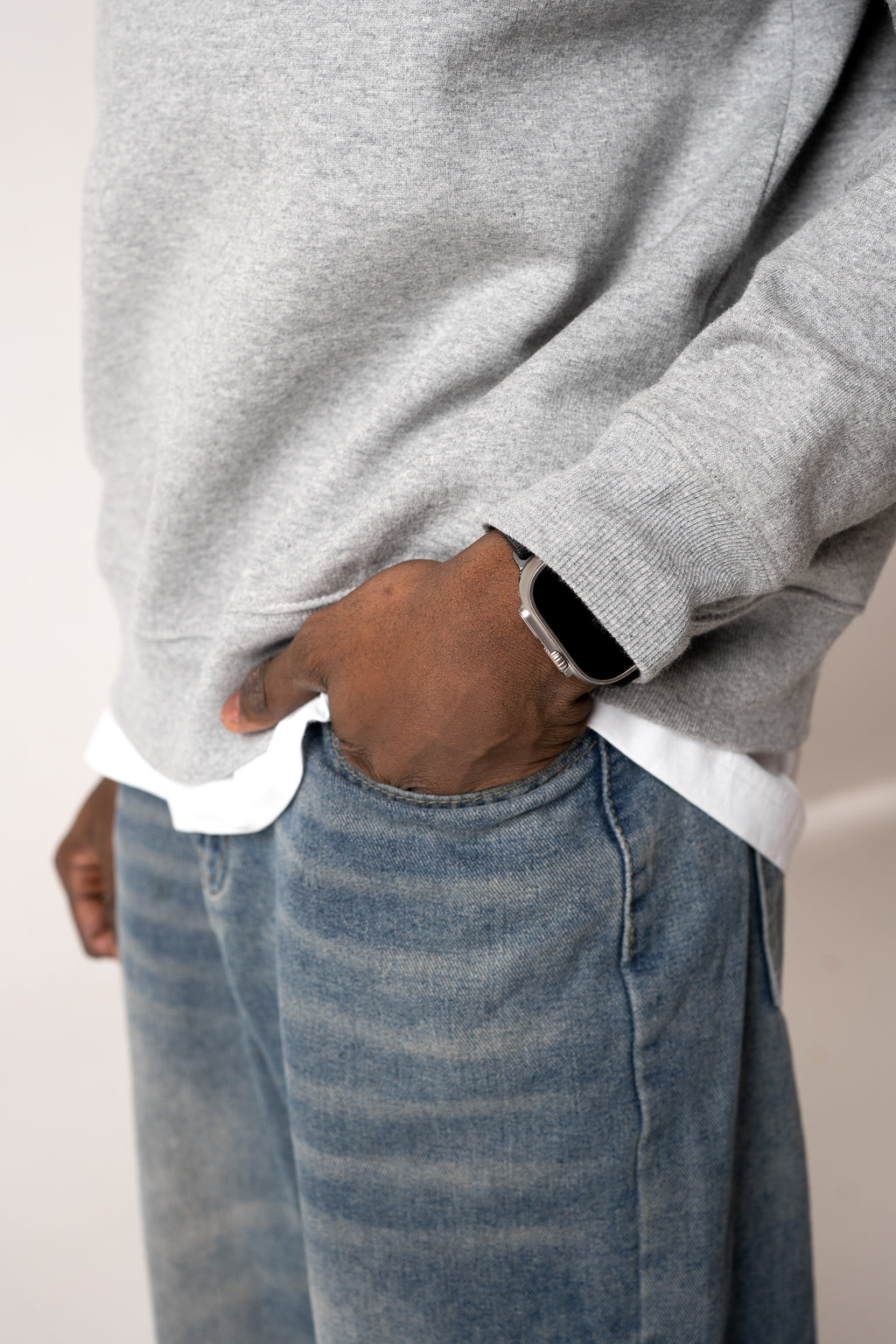 men sweater gray