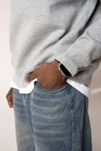 men sweater gray
