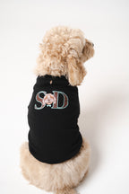 Dog's Blue Star Printed Sweatshirt black