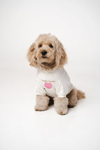 Doodle Dog's Pink Heart Printed Sweatshirt